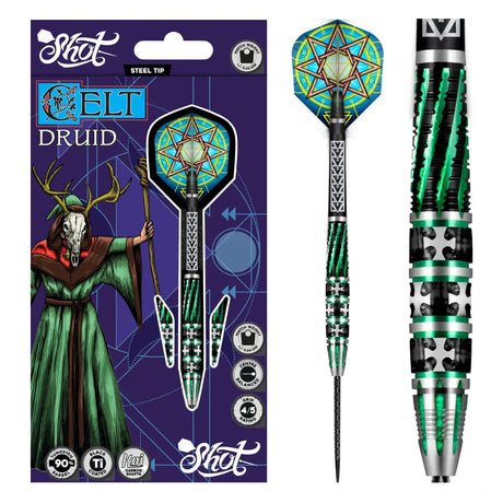 Shot Celt Druid 90% Tungsten Steel Tip Darts-1-23 GRAM-Premier Darts