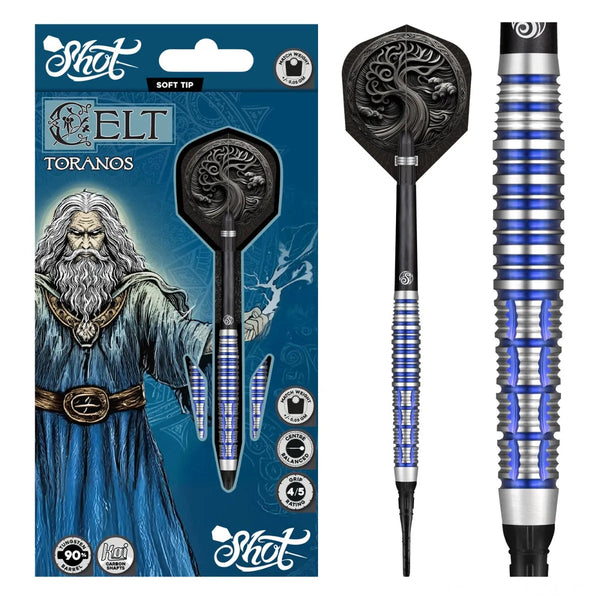 Shot Celt Toranos 90% Tungsten Soft Tip Darts-1-18 GRAM-Premier Darts