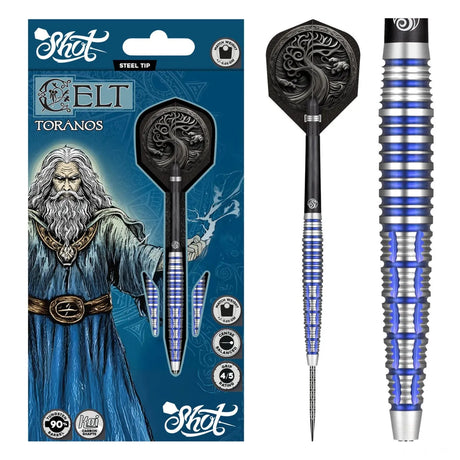 Shot Celt Toranos 90% Tungsten Steel Tip Darts-1-23 GRAM-Premier Darts
