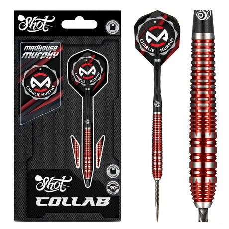 Shot Collab Pro Series Charlie Murphy 90% Tungsten Steel Tip Darts-1-23 GRAM-Premier Darts