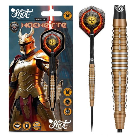 Shot Future Knights Hachette 90% Tungsten Steel Tip Darts-1-23 GRAM-Premier Darts
