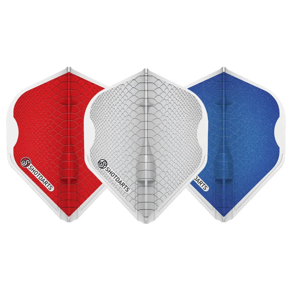 Shot L-Style Americana Gator EZ L1 Flights - Red, White & Blue-1-Premier Darts