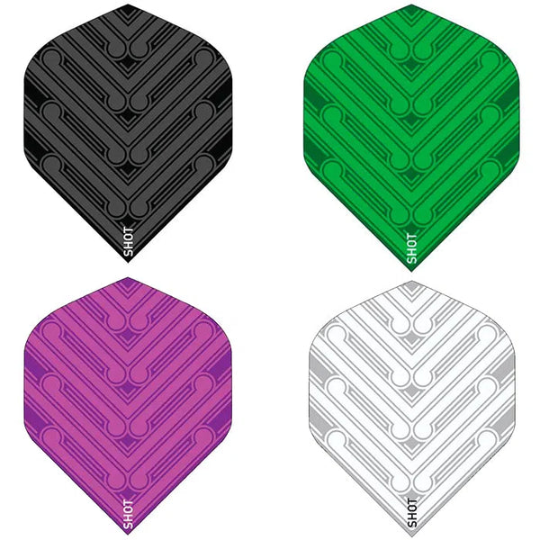 Shot Manu Standard No2 Flights-1-Black-Premier Darts