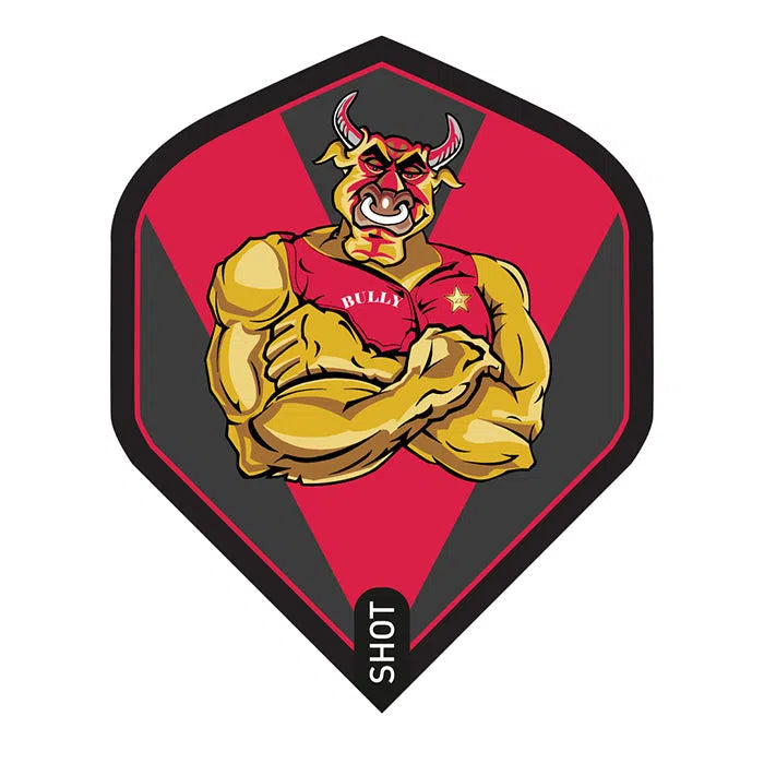 Shot Michael Smith Bully Boy Standard Dart Flights - Red