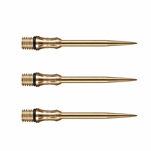 Shot Overlock Gold Titanium Conversion Steel Tip Points-1-Gold-Premier Darts
