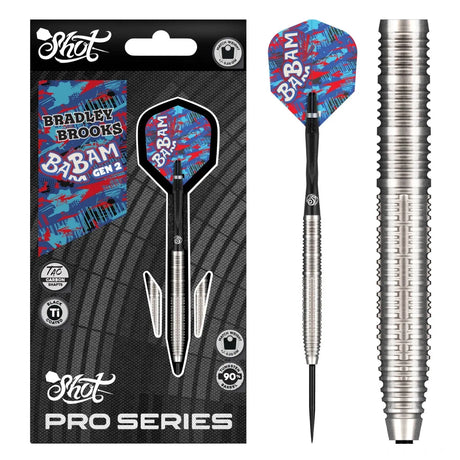 Shot Pro Series Bradley Brooks Gen 2 90% Tungsten Steel Tip Darts-1-23 GRAM-Premier Darts