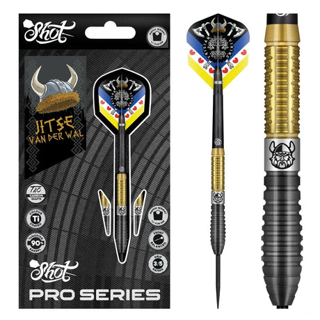 Shot Pro Series Jitse van der Wal 90% Tungsten Steel Tip Darts-1-24 GRAM-Premier Darts