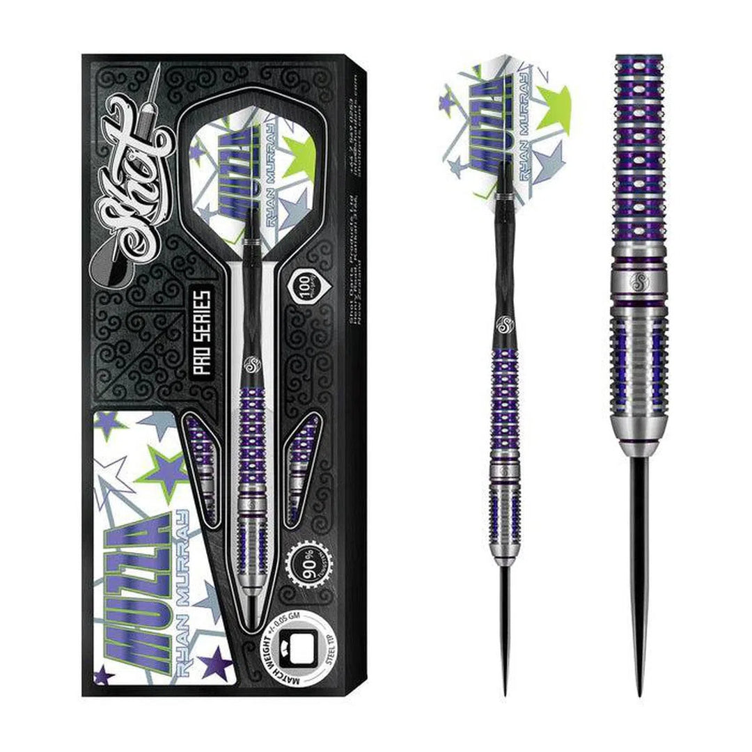 Shot Pro Ryan Murray 90 Tungsten Steel Tip Darts Premier Darts