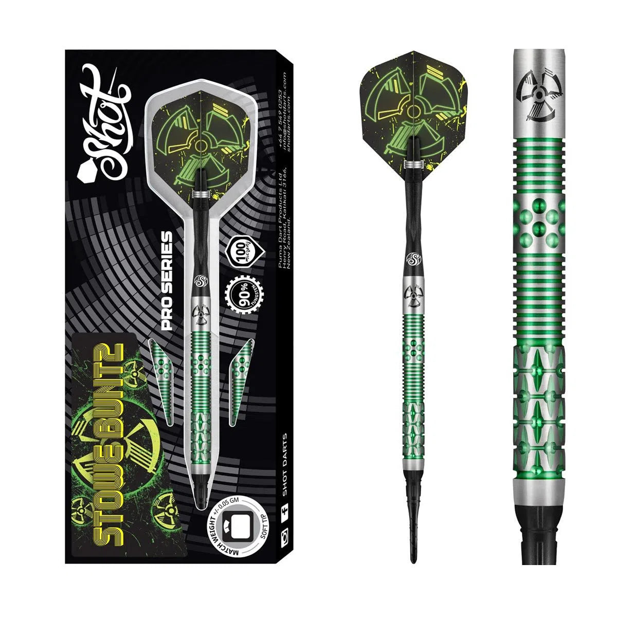 Shot Pro Series Stowe Buntz 2.0 90% Tungsten Soft Tip Darts