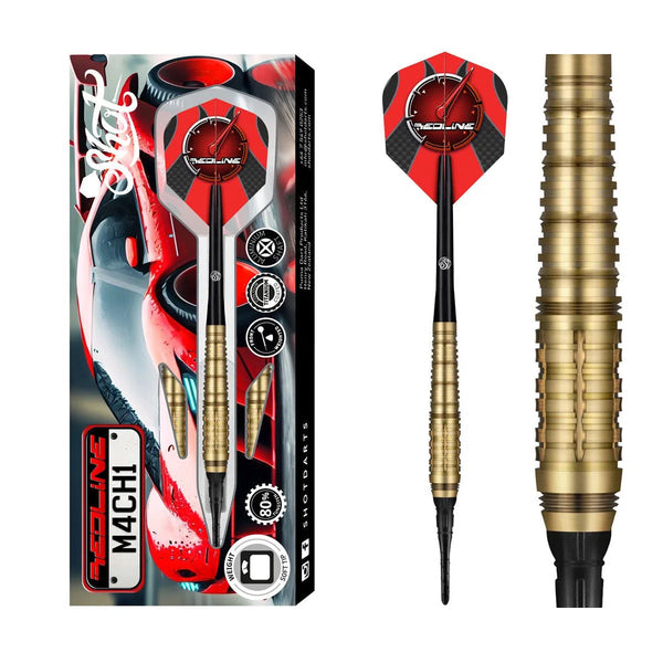 Shot Redline M4CH1 80% Tungsten Soft Tip Darts-1-20 GRAM-Premier Darts