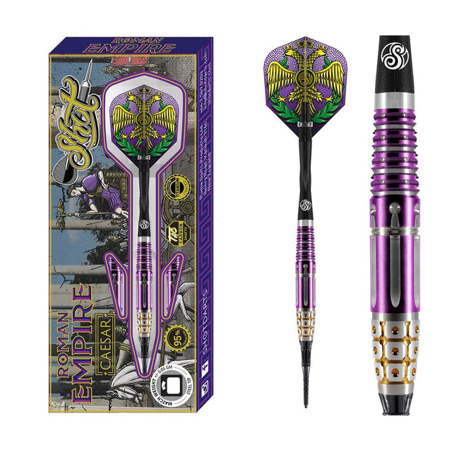 Shot Roman Empire Caesar 95% Tungsten Soft Tip Darts
