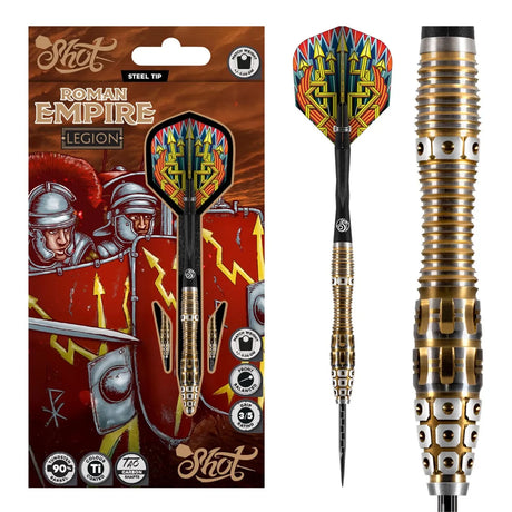 Shot Roman Empire Legion 90% Tungsten Steel Tip Darts-1-23 GRAM-Premier Darts