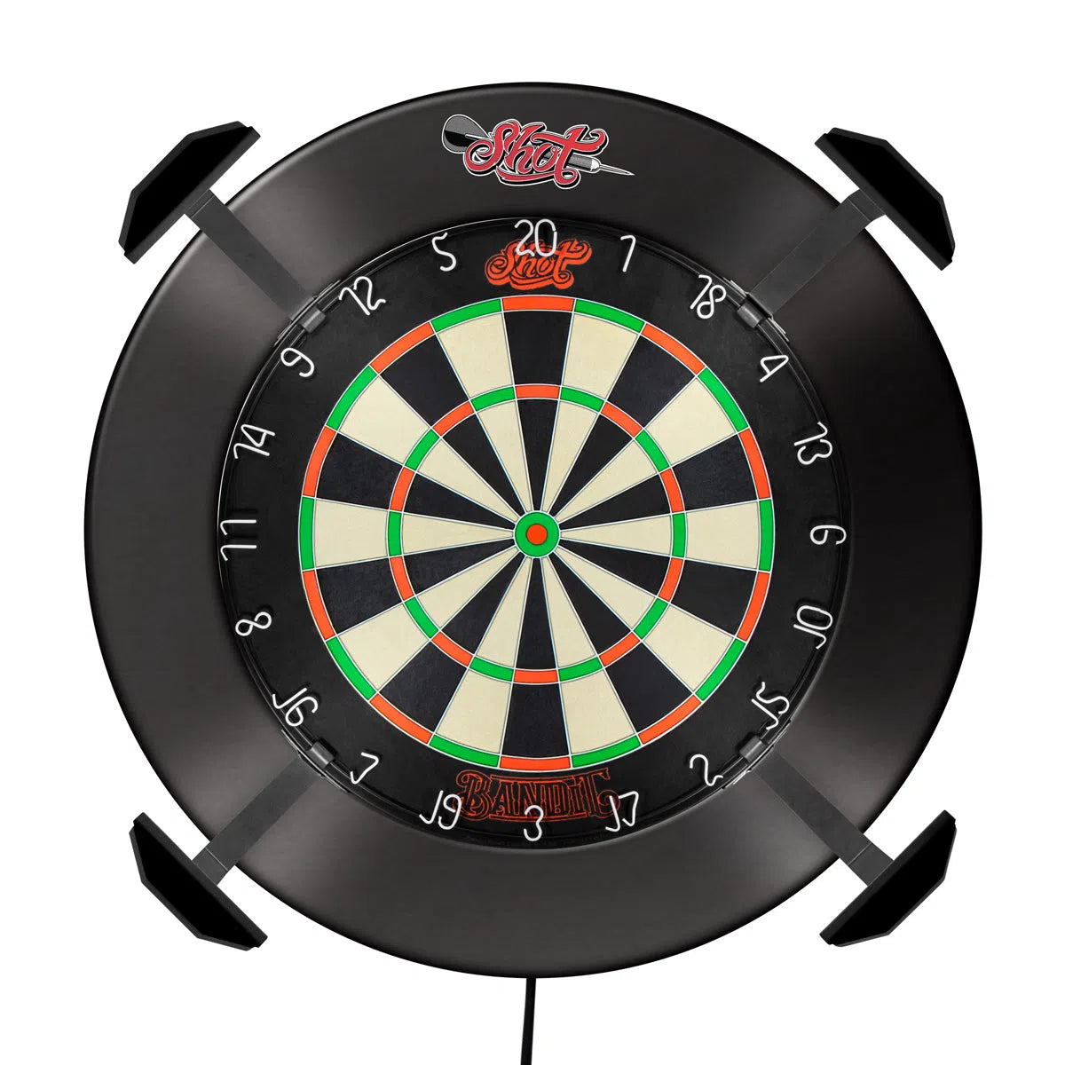 Mission Samurai 4 Dartboard – Professional Knife Wire White Spider – Double Darts Oelen