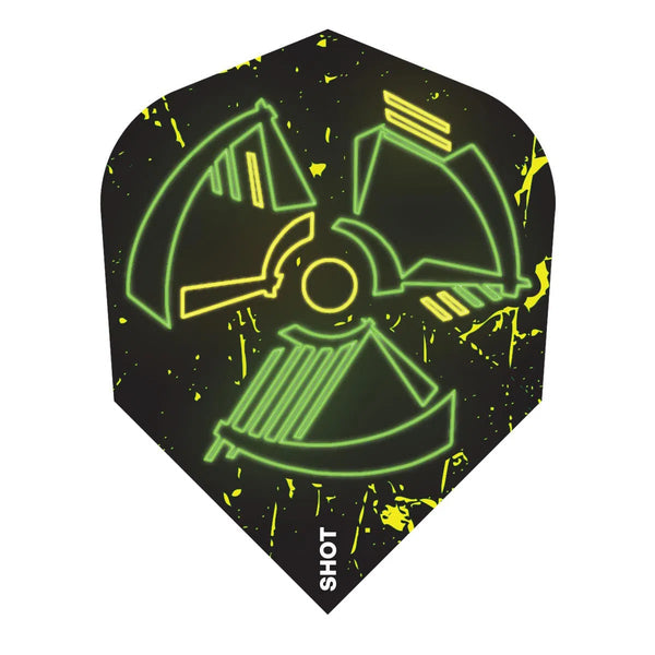 Shot Stowe Buntz Biohazard Small Standard Dart Flights-1-Premier Darts