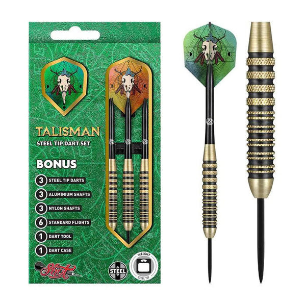 Shot Talisman Brass Steel Tip Darts-1-22 GRAM-Premier Darts