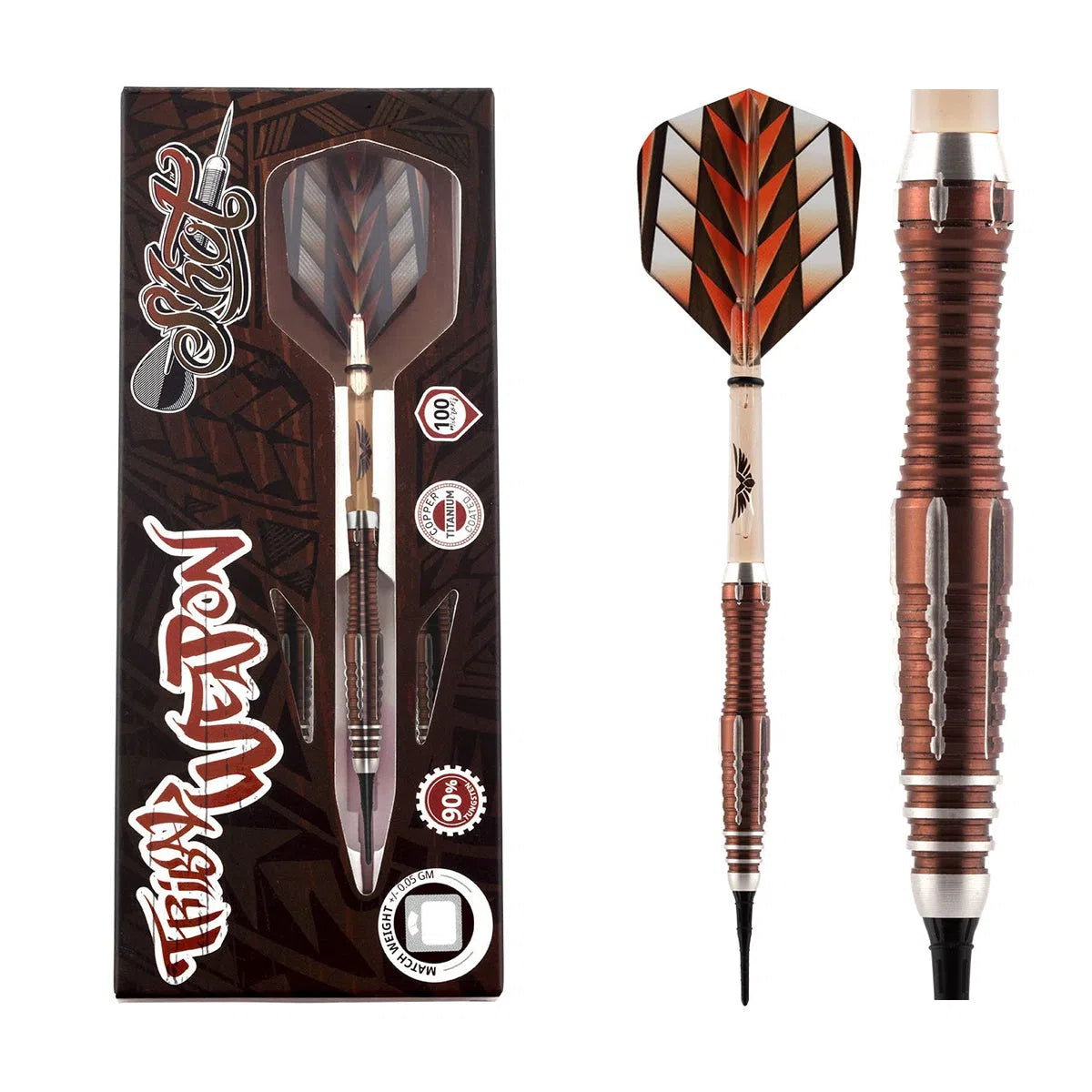Shot Tribal Weapon 1 90% Tungsten Soft Tip Darts