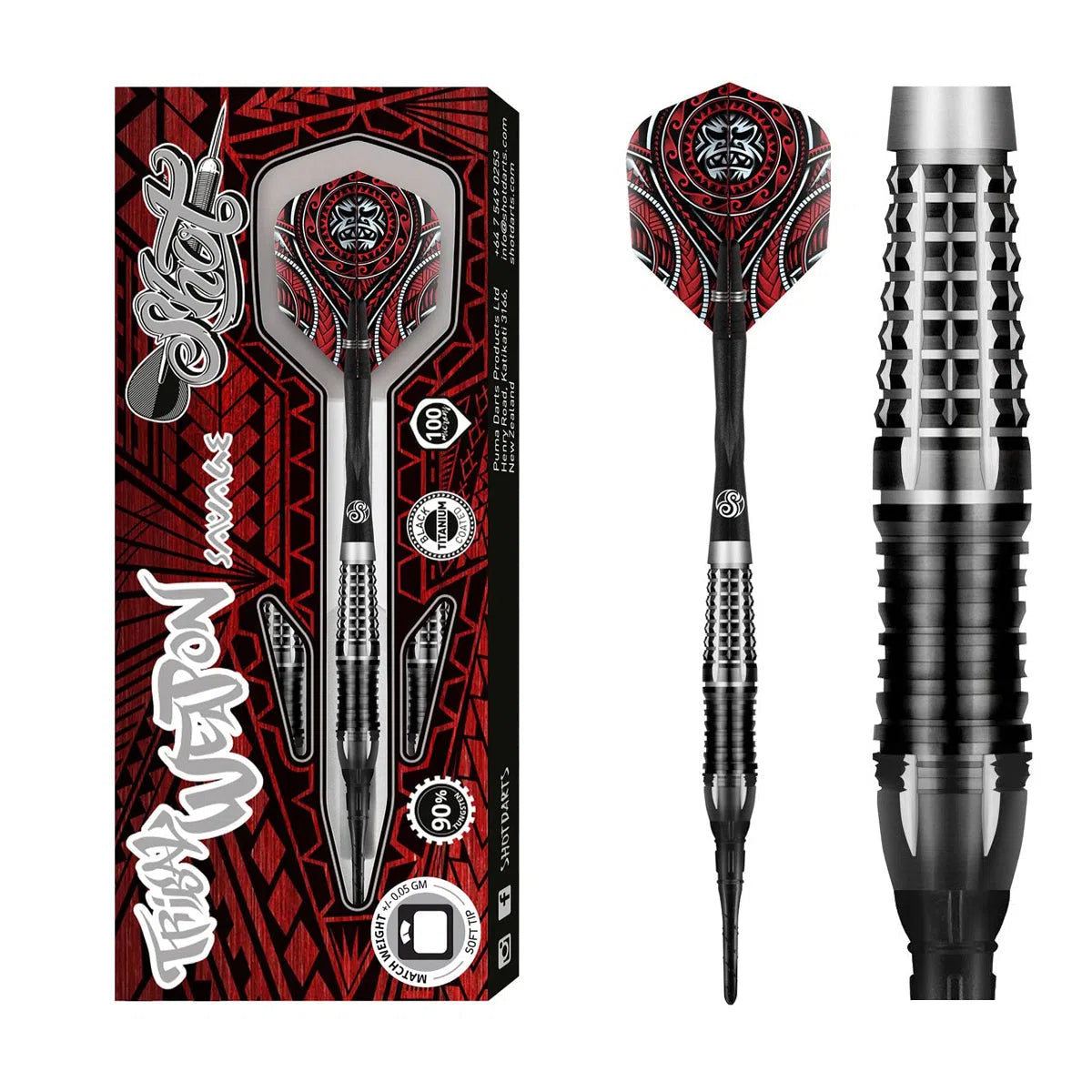 Shot Tribal Weapon Savage 90% Tungsten Soft Tip Darts
