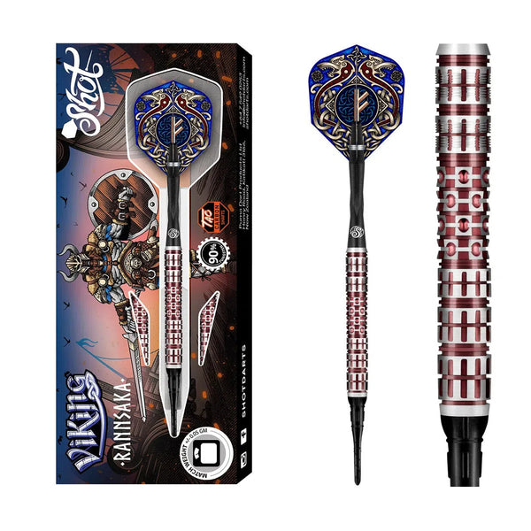 Shot Viking Rannsaka 90% Tungsten Soft Tip Darts-1-18 GRAM-Premier Darts