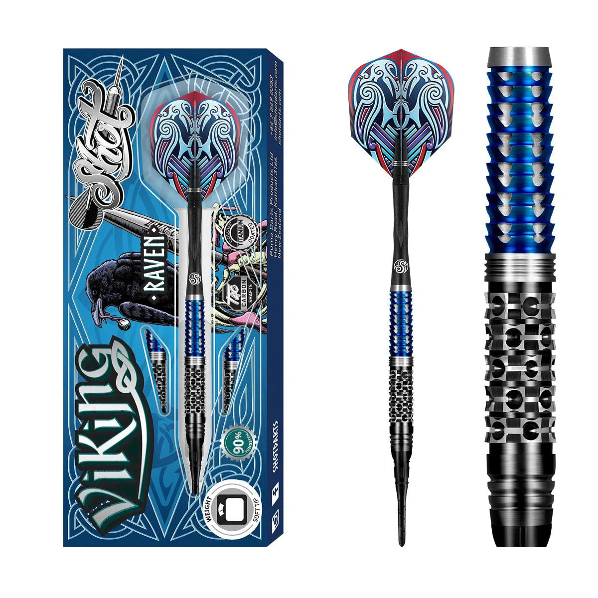 Shot Viking Raven 90% Tungsten Soft Tip Darts