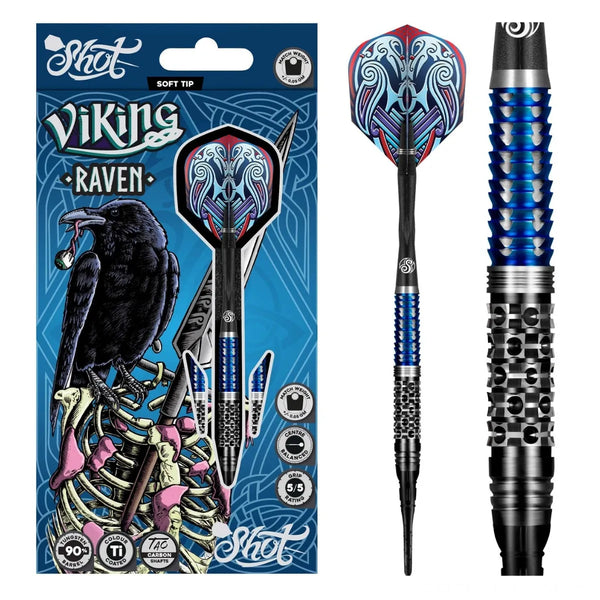Shot Viking Raven 90% Tungsten Soft Tip Darts-1-18 GRAM-Premier Darts