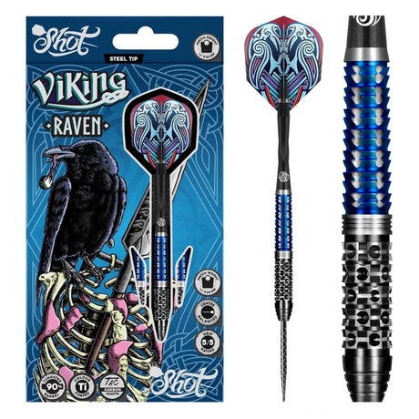 Shot Viking Raven 90% Tungsten Steel Tip Darts-1-22 GRAM-Premier Darts