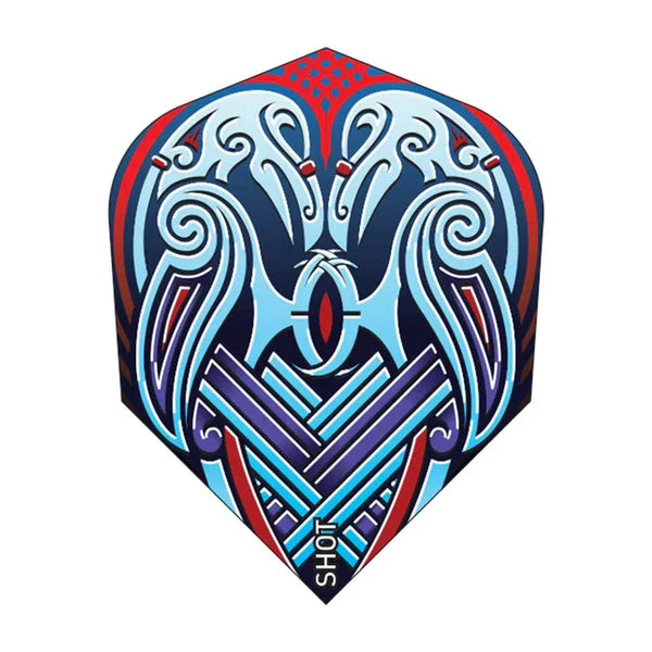 Shot Viking Raven Blue Standard No6 Flights-1-Premier Darts
