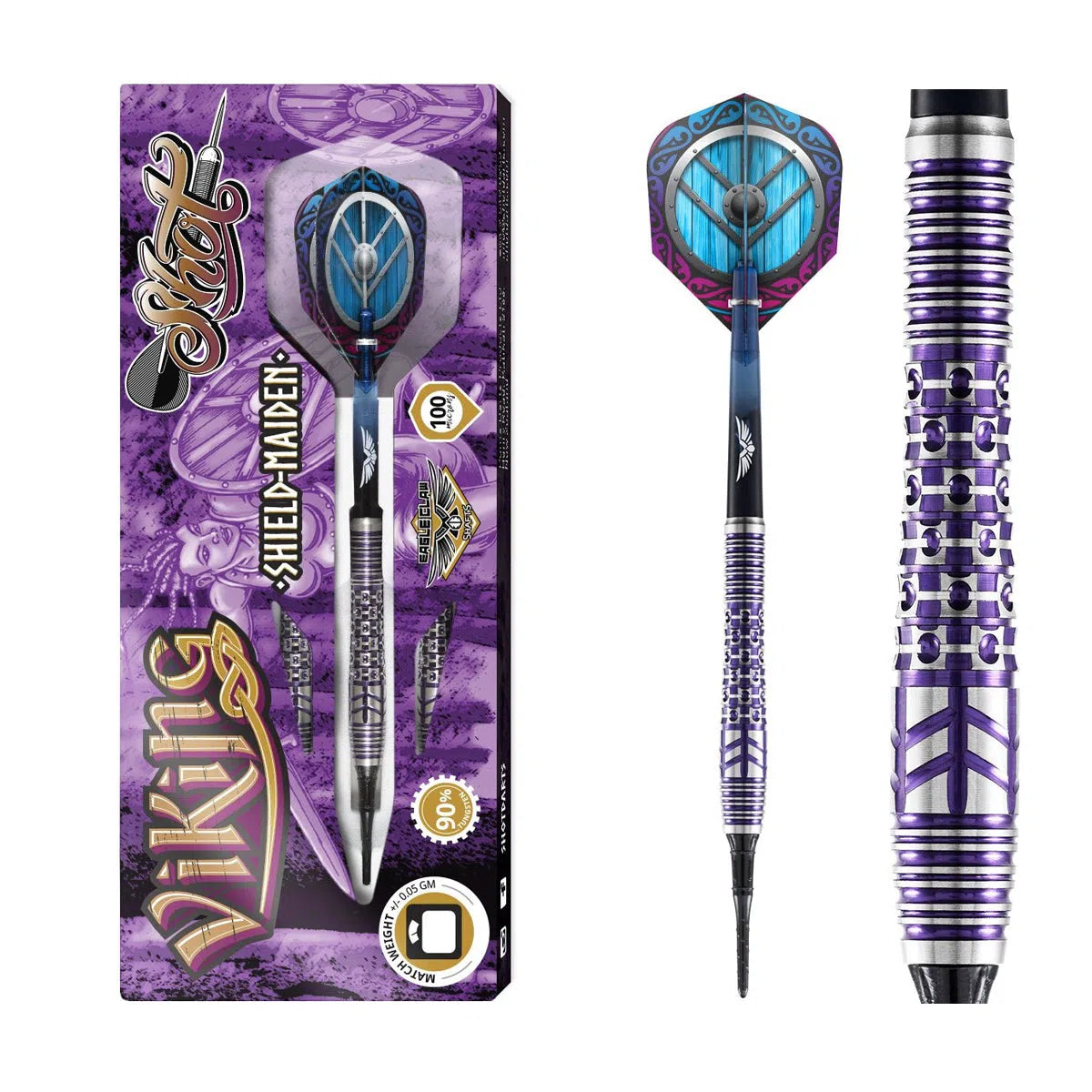 Shot Viking Shield Maiden 90% Tungsten Soft Tip Darts