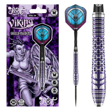 Shot Viking Shield Maiden 90% Tungsten Steel Tip Darts-1-23 GRAM-Premier Darts