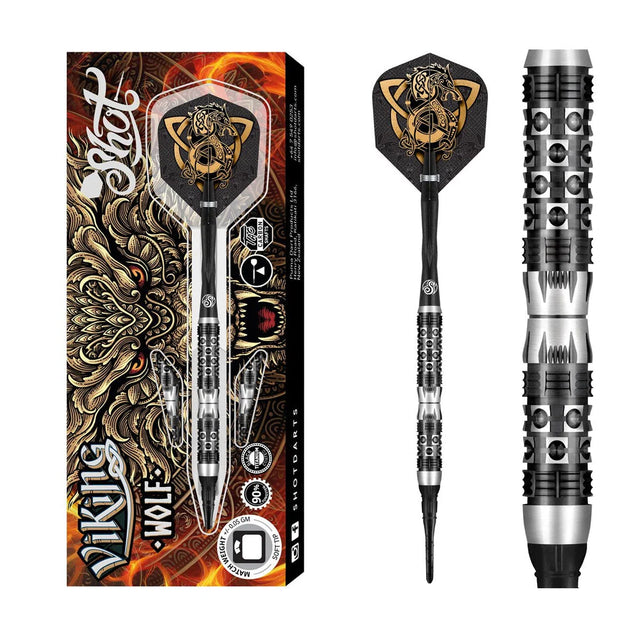 Shot Viking Wolf 90% Tungsten Soft Tip Darts
