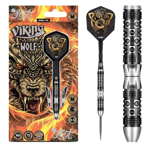 Shot Viking Wolf 90% Tungsten Steel Tip Darts-1-23 GRAM-Premier Darts