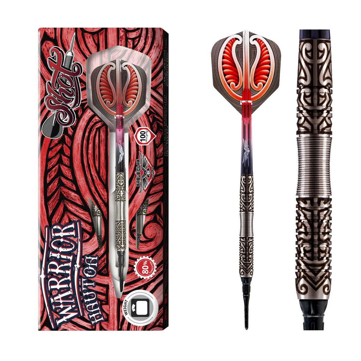 Shot Warrior Hautoa 80% Tungsten Soft Tip Darts
