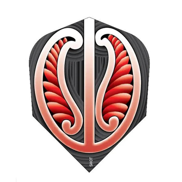 Shot Warrior Red Standard No6 Flights-1-Premier Darts