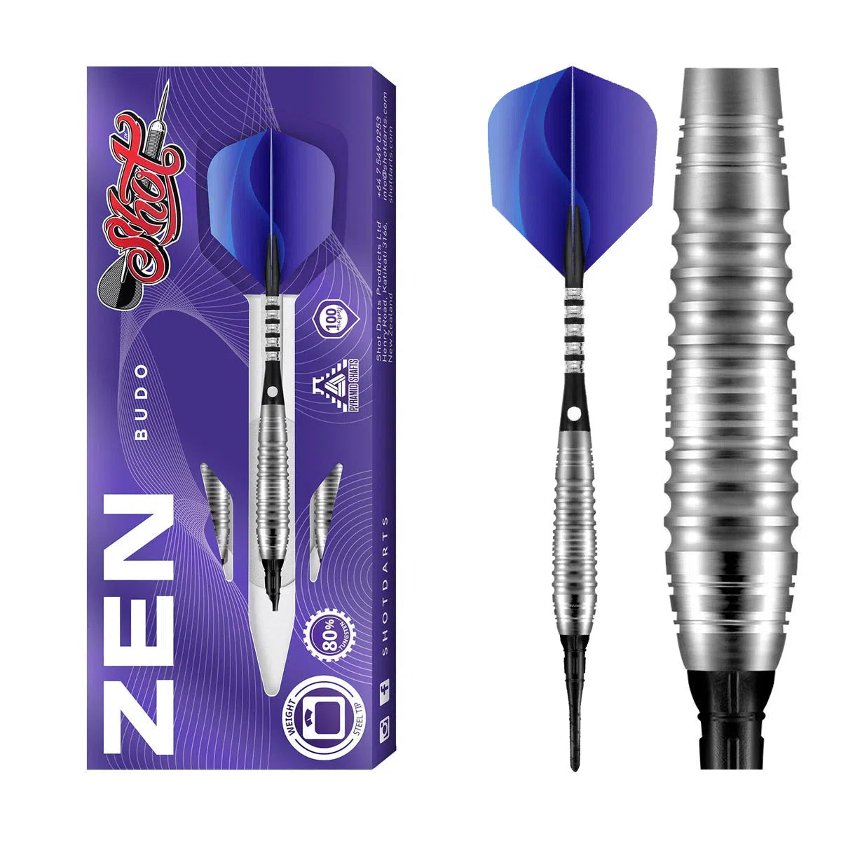 Shot Zen Series Budo 80% Tungsten Soft Tip Darts