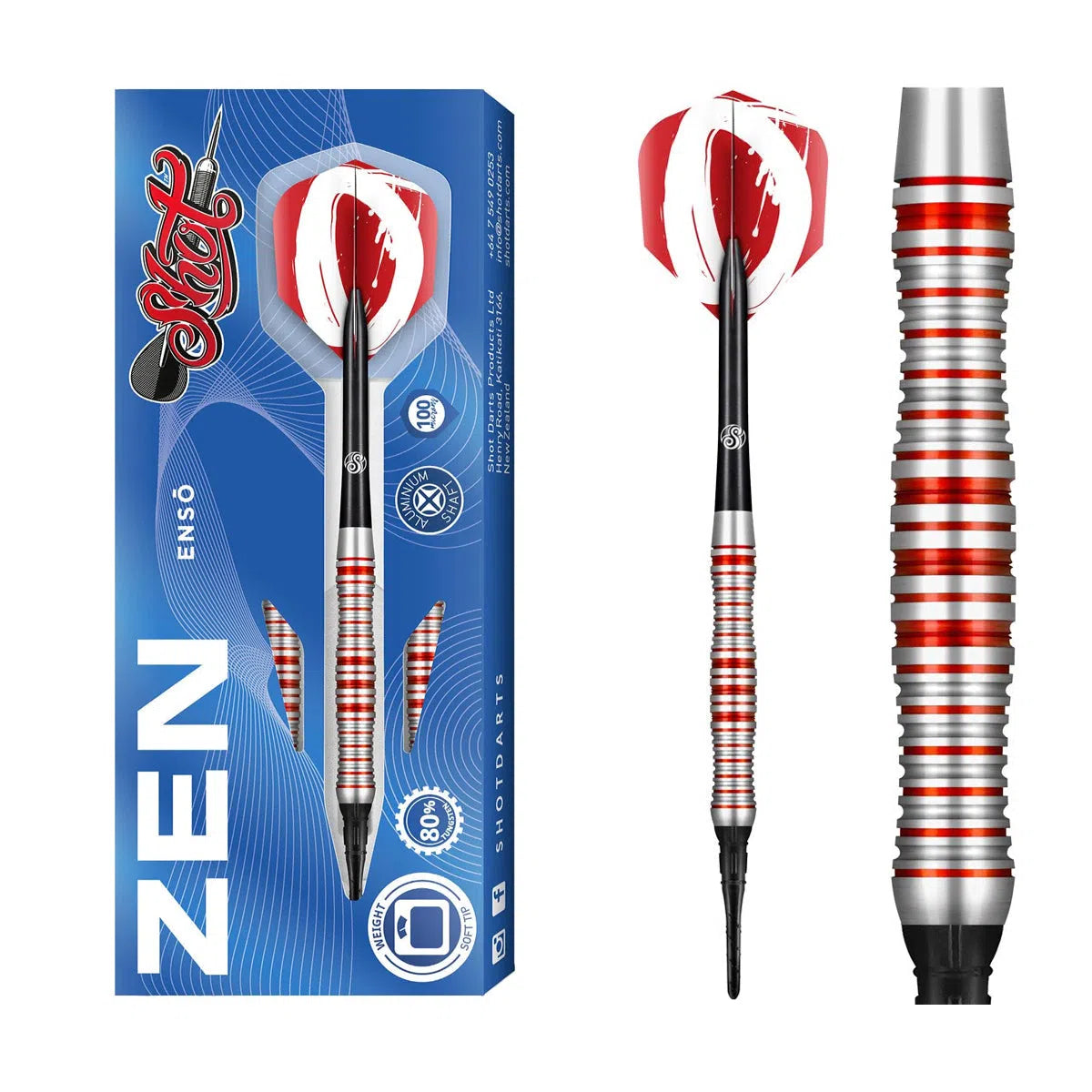 Shot Zen Series Enso 80% Tungsten Soft Tip Darts