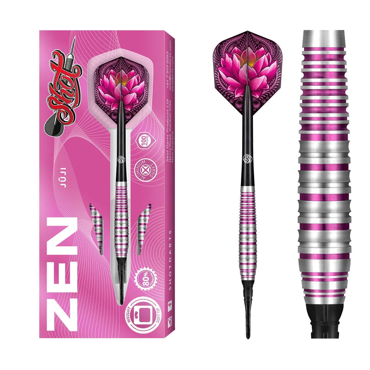 Shot Zen Series Juji 80% Tungsten Soft Tip Darts