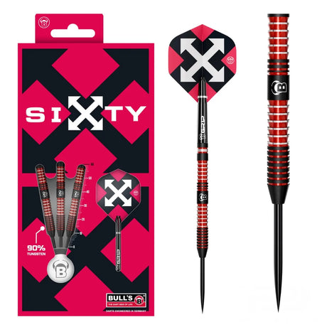 Bull's DE Sixty S1 90% Tungsten Steel Tip Darts-1-21 GRAM-Premier Darts