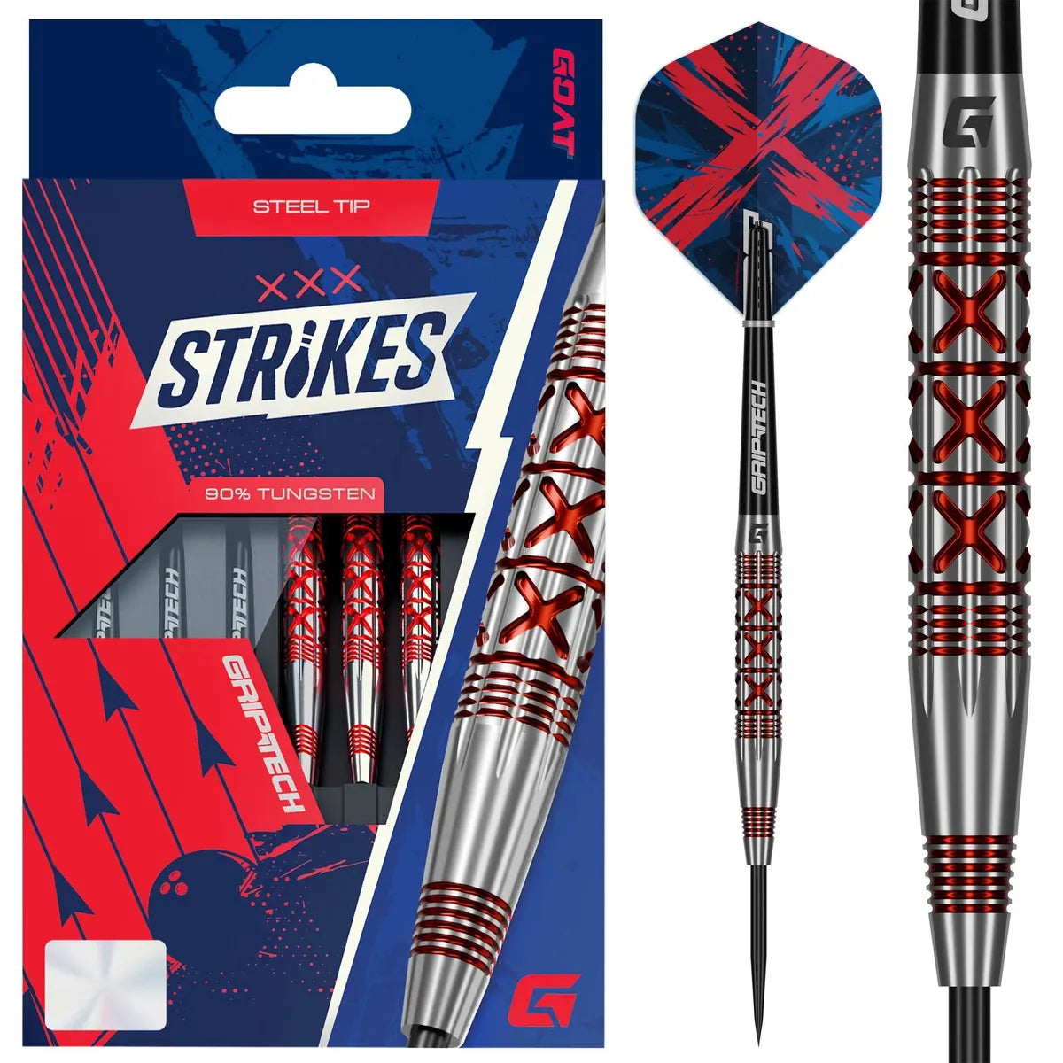 GOAT Strike 90% Tungsten Steel Tip Darts-1-21.5 GRAM-Premier Darts