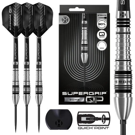 Harrows Supergrip QP Bomb 90% Tungsten Steel Tip Darts