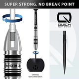 Harrows Supergrip QP Bomb 90% Tungsten Steel Tip Darts-2-23 GRAM-Premier Darts