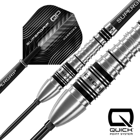 Harrows Supergrip QP Bomb 90% Tungsten Steel Tip Darts