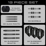 Harrows Supergrip QP Bomb 90% Tungsten Steel Tip Darts-6-23 GRAM-Premier Darts
