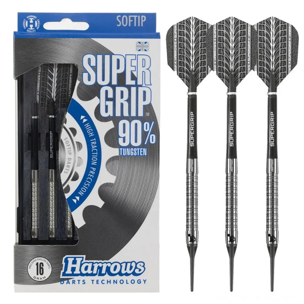Harrows Supergrip 90% Tungsten Soft Tip Darts-1-16 GRAM-Premier Darts