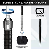 Harrows Supergrip Black QP 90% Tungsten Steel Tip Darts-3-21 GRAM-Premier Darts