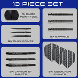 Harrows Supergrip QP 90% Tungsten Steel Tip Darts-6-21 GRAM-Premier Darts