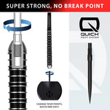Harrows Supergrip Ultra QP 90% Tungsten Steel Tip Darts-3-21 GRAM-Premier Darts
