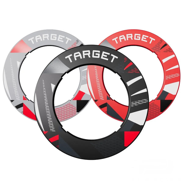 Target Darts Patterned Notched Surround-1-Black-Premier Darts