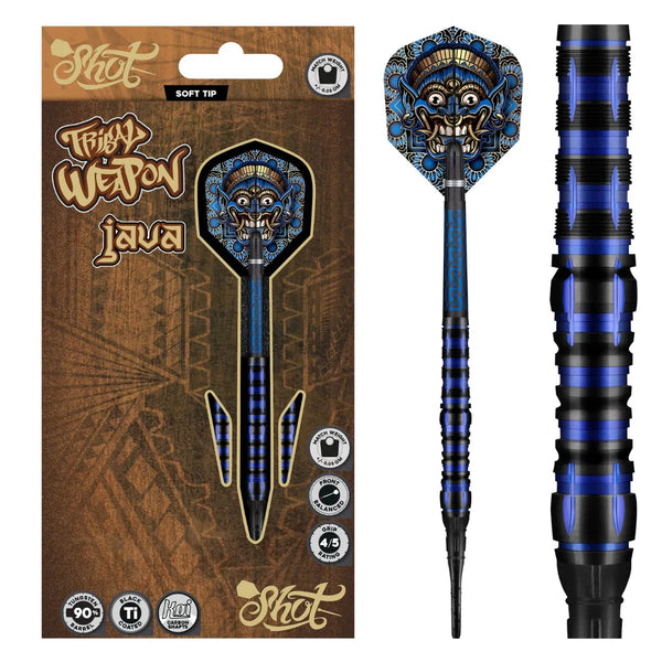 Shot Tribal Weapon Java 90% Tungsten Soft Tip Darts-1-18 GRAM-Premier Darts