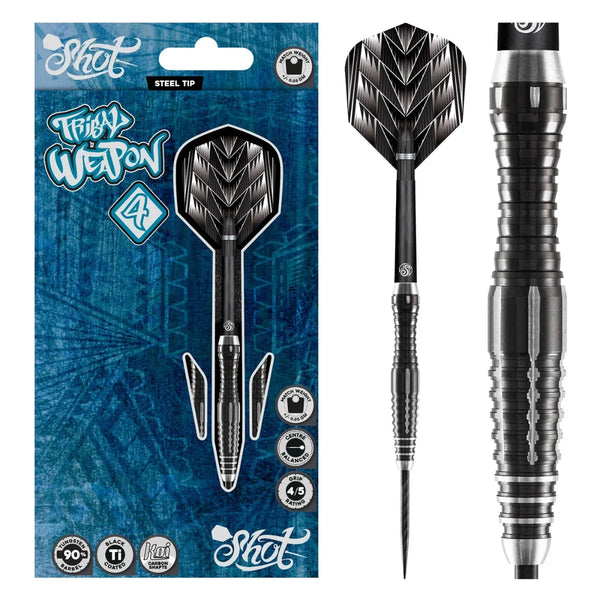 Shot Tribal Weapon 4 90% Tungsten Steel Tip Darts-1-22 GRAM-Premier Darts