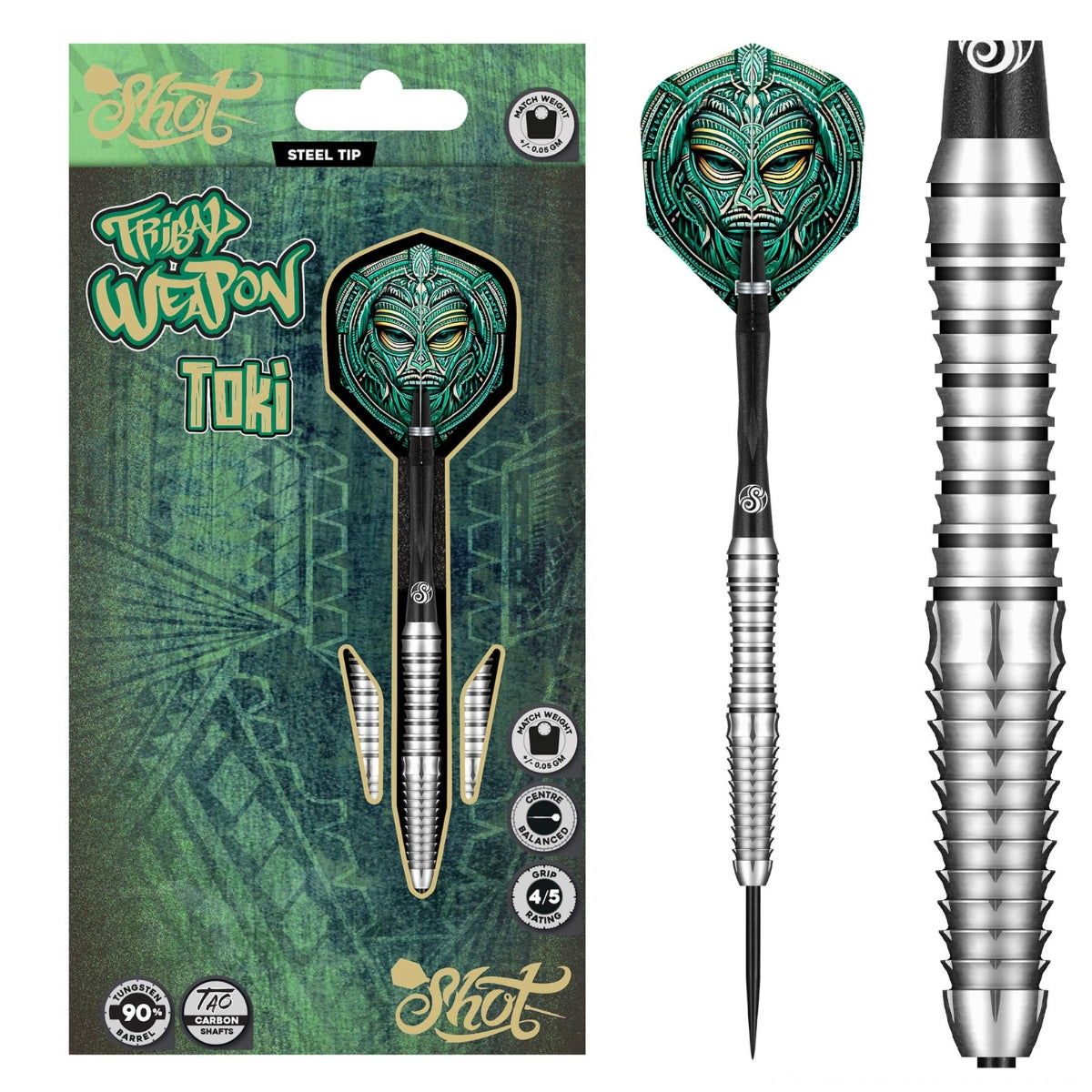 Shot Tribal Weapon Toki 90% Tungsten Steel Tip Darts-Darts-1-Premier Darts