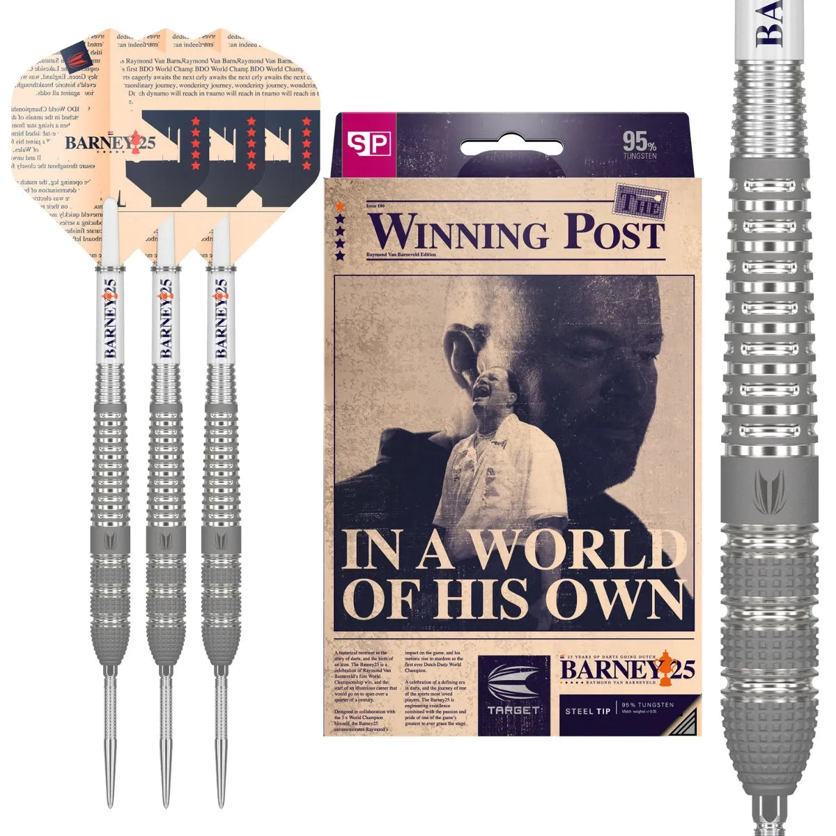 Target Barney 25 95% Tungsten Steel Tip Darts